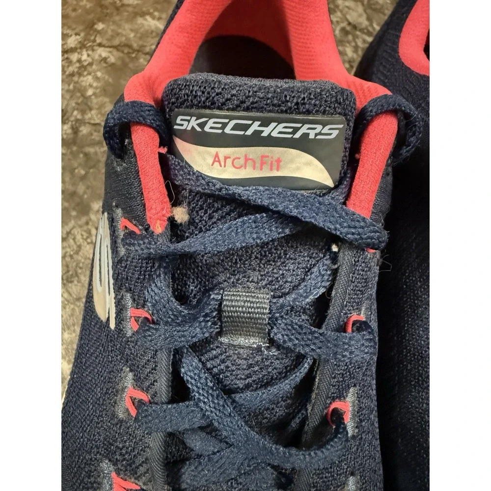 Skechers Navy and Pink Air Cooled Sneakers - Picture 9 of 12